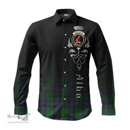 ScotsTee Shop Scottish Armstrong Clan Crest Tartan Alba Gu Brath Celtic Inspired Tartan Long Sleeve Shirt