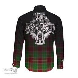 ScotsTee Shop Scottish Baxter Modern Clan Crest Tartan Alba Gu Brath Celtic Inspired Tartan Long Sleeve Shirt