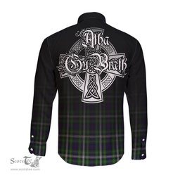 ScotsTee Shop Scottish Farquharson Dress Clan Crest Tartan Alba Gu Brath Celtic Inspired Tartan Long Sleeve Shirt