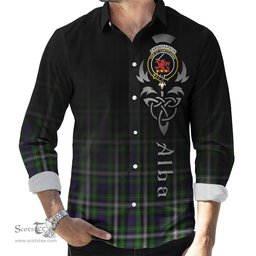 ScotsTee Shop Scottish Farquharson Dress Clan Crest Tartan Alba Gu Brath Celtic Inspired Tartan Long Sleeve Shirt