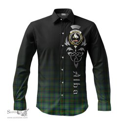 ScotsTee Shop Scottish Cranstoun Clan Crest Tartan Alba Gu Brath Celtic Inspired Tartan Long Sleeve Shirt