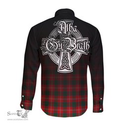 ScotsTee Shop Scottish Fenton Clan Crest Tartan Alba Gu Brath Celtic Inspired Tartan Long Sleeve Shirt