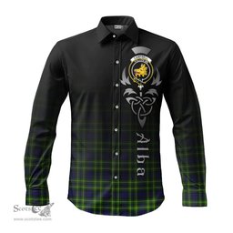 ScotsTee Shop Scottish Campbell of Breadalbane Modern Clan Crest Tartan Alba Gu Brath Celtic Inspired Tartan Long Sleeve Shirt