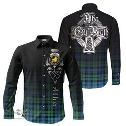 ScotsTee Shop Scottish Campbell Ancient 01 Clan Crest Tartan Alba Gu Brath Celtic Inspired Tartan Long Sleeve Shirt