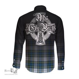 ScotsTee Shop Scottish Campbell Dress Ancient Clan Crest Tartan Alba Gu Brath Celtic Inspired Tartan Long Sleeve Shirt