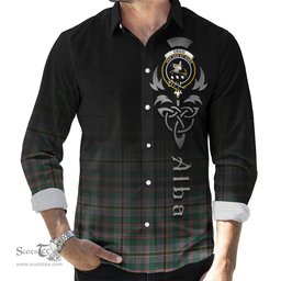 ScotsTee Shop Scottish Craig Ancient Clan Crest Tartan Alba Gu Brath Celtic Inspired Tartan Long Sleeve Shirt