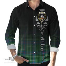 ScotsTee Shop Scottish Duncan Ancient Clan Crest Tartan Alba Gu Brath Celtic Inspired Tartan Long Sleeve Shirt