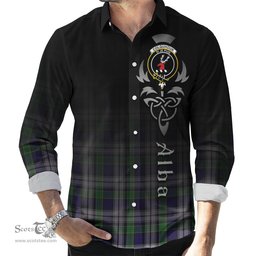 ScotsTee Shop Scottish Colquhoun Dress Clan Crest Tartan Alba Gu Brath Celtic Inspired Tartan Long Sleeve Shirt