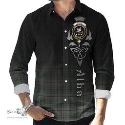 ScotsTee Shop Scottish Craig Clan Crest Tartan Alba Gu Brath Celtic Inspired Tartan Long Sleeve Shirt