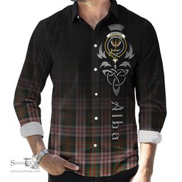 ScotsTee Shop Scottish Carnegie Dress Clan Crest Tartan Alba Gu Brath Celtic Inspired Tartan Long Sleeve Shirt