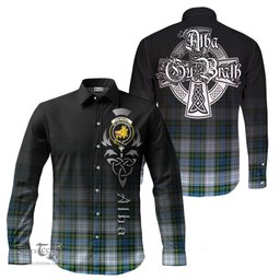 ScotsTee Shop Scottish Campbell Dress Clan Crest Tartan Alba Gu Brath Celtic Inspired Tartan Long Sleeve Shirt