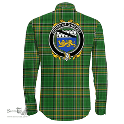 Irish House of O'HICKEY Coat of Arms Family Crest Ireland Long Sleeve Button Shirt Irish National Tartan Irish County Shirts