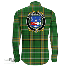 Irish House of O'CAHAN (KEANE) Coat of Arms Family Crest Ireland Long Sleeve Button Shirt Irish National Tartan Irish County Shirts