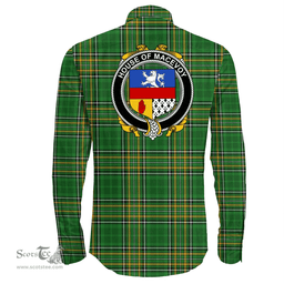 Irish House of MACEVOY Coat of Arms Family Crest Ireland Long Sleeve Button Shirt Irish National Tartan Irish County Shirts