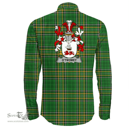 Irish O?Twomey Coat of Arms Family Crest Ireland Long Sleeve Button Shirt Irish National Tartan Irish County Shirts