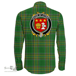Irish House of O'FRIEL Coat of Arms Family Crest Ireland Long Sleeve Button Shirt Irish National Tartan Irish County Shirts