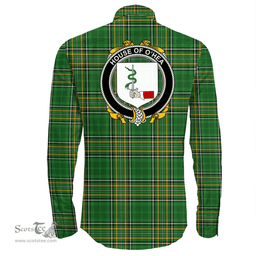 Irish House of O'HEA Coat of Arms Family Crest Ireland Long Sleeve Button Shirt Irish National Tartan Irish County Shirts