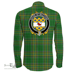 Irish House of MACCANN Coat of Arms Family Crest Ireland Long Sleeve Button Shirt Irish National Tartan Irish County Shirts