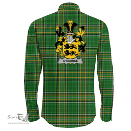 Irish O?Neill Coat of Arms Family Crest Ireland Long Sleeve Button Shirt Irish National Tartan Irish County Shirts