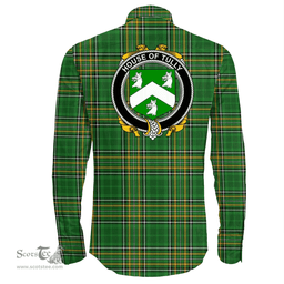 Irish House of TULLY (MACATILLA)) Coat of Arms Family Crest Ireland Long Sleeve Button Shirt Irish National Tartan Irish County Shirts