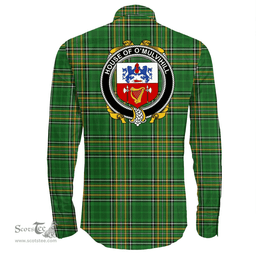 Irish House of O'MULVIHILL Coat of Arms Family Crest Ireland Long Sleeve Button Shirt Irish National Tartan Irish County Shirts