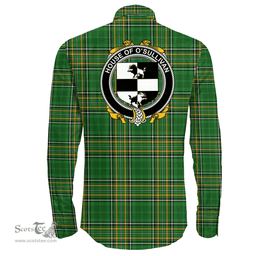 Irish House of O'SULLIVAN (Beare) Coat of Arms Family Crest Ireland Long Sleeve Button Shirt Irish National Tartan Irish County Shirts