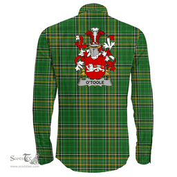 Irish Toole or O'Toole Coat of Arms Family Crest Ireland Long Sleeve Button Shirt Irish National Tartan Irish County Shirts