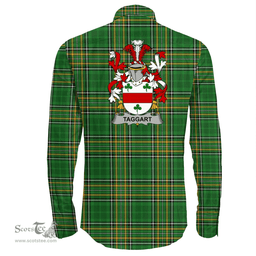 Irish Taggart or McEntaggart Coat of Arms Family Crest Ireland Long Sleeve Button Shirt Irish National Tartan Irish County Shirts