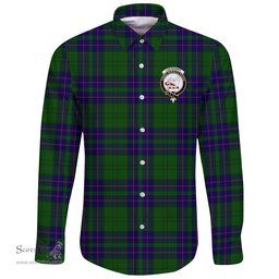 Scottish Lockhart Clan Tartan Long Sleeve Button Shirt - Crest Classic Scottish Plaid Tartan Plaid