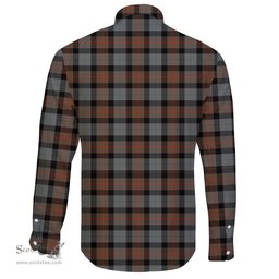 Scottish Gunn Weathered Clan Tartan Long Sleeve Button Shirt - Crest Classic Scottish Plaid Tartan Plaid