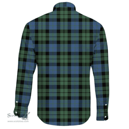 Scottish MacKay Ancient Clan Tartan Long Sleeve Button Shirt - Crest Classic Scottish Plaid Tartan Plaid