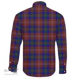 Scottish Chisholm Hunting Modern Clan Tartan Long Sleeve Button Shirt - Crest Classic Scottish Plaid Tartan Plaid