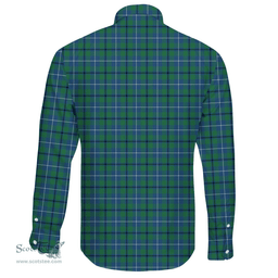 Scottish Douglas Ancient Clan Tartan Long Sleeve Button Shirt - Crest Classic Scottish Plaid Tartan Plaid