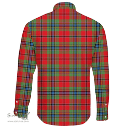 Scottish MacLean of Duart Modern Clan Tartan Long Sleeve Button Shirt - Crest Classic Scottish Plaid Tartan Plaid