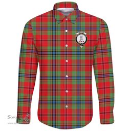 Scottish MacLean of Duart Modern Clan Tartan Long Sleeve Button Shirt - Crest Classic Scottish Plaid Tartan Plaid