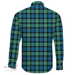 Scottish Gunn Ancient Clan Tartan Long Sleeve Button Shirt - Crest Classic Scottish Plaid Tartan Plaid