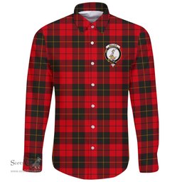 Scottish Wallace Weathered Clan Tartan Long Sleeve Button Shirt - Crest Classic Scottish Plaid Tartan Plaid