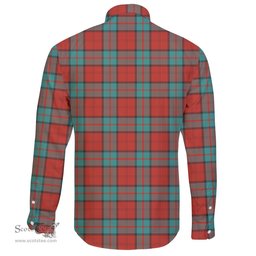 Scottish Dunbar Ancient Clan Tartan Long Sleeve Button Shirt - Crest Classic Scottish Plaid Tartan Plaid