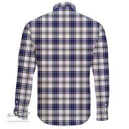 Scottish Hannay Modern Clan Tartan Long Sleeve Button Shirt - Crest Classic Scottish Plaid Tartan Plaid