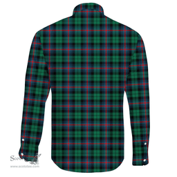 Scottish Urquhart Broad Red Ancient Clan Tartan Long Sleeve Button Shirt - Crest Classic Scottish Plaid Tartan Plaid