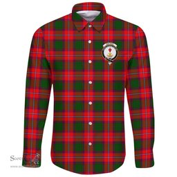 Scottish Rattray Modern Clan Tartan Long Sleeve Button Shirt - Crest Classic Scottish Plaid Tartan Plaid