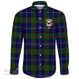 Scottish MacLeod of Harris Modern Clan Tartan Long Sleeve Button Shirt - Crest Classic Scottish Plaid Tartan Plaid