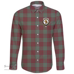 Scottish MacGregor Hunting Ancient Clan Tartan Long Sleeve Button Shirt - Crest Classic Scottish Plaid Tartan Plaid