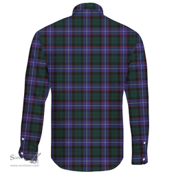 Scottish Guthrie Modern Clan Tartan Long Sleeve Button Shirt - Crest Classic Scottish Plaid Tartan Plaid