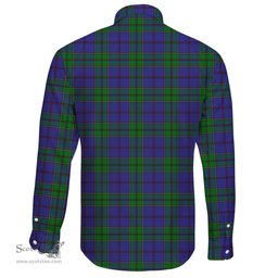 Scottish Strachan Clan Tartan Long Sleeve Button Shirt - Crest Classic Scottish Plaid Tartan Plaid