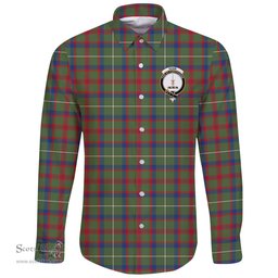 Scottish Shaw Green Modern Clan Tartan Long Sleeve Button Shirt - Crest Classic Scottish Plaid Tartan Plaid