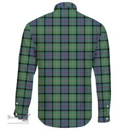 Scottish MacThomas Ancient Clan Tartan Long Sleeve Button Shirt - Crest Classic Scottish Plaid Tartan Plaid