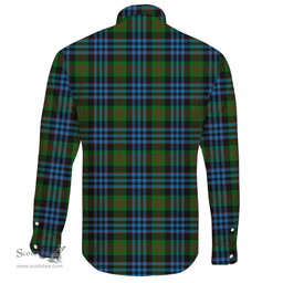Scottish Newlands of Lauriston Clan Tartan Long Sleeve Button Shirt - Crest Classic Scottish Plaid Tartan Plaid