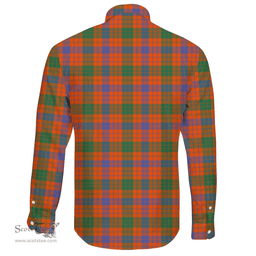 Scottish Ross Ancient Clan Tartan Long Sleeve Button Shirt - Crest Classic Scottish Plaid Tartan Plaid