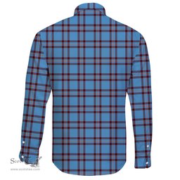 Scottish Elliot Ancient Clan Tartan Long Sleeve Button Shirt - Crest Classic Scottish Plaid Tartan Plaid